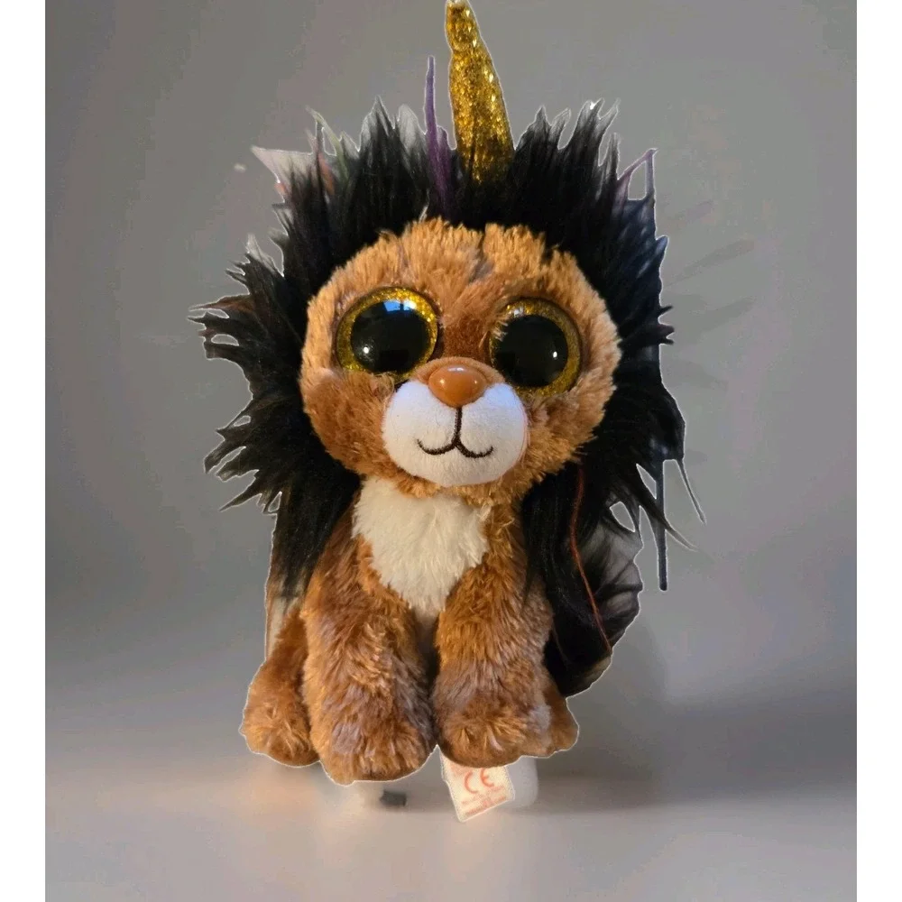 Ty Beanie Boos Ramsey Unicorn‎ Lion Bean Bag Plush Stuffed Animal Soft Toy 6